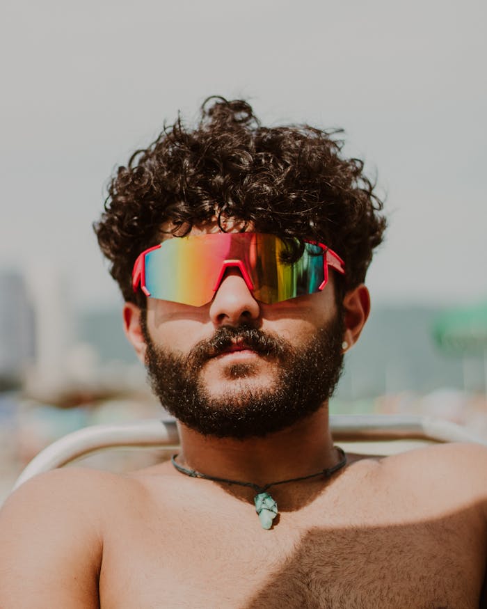 A Man Wearing Dark Sunglasses 